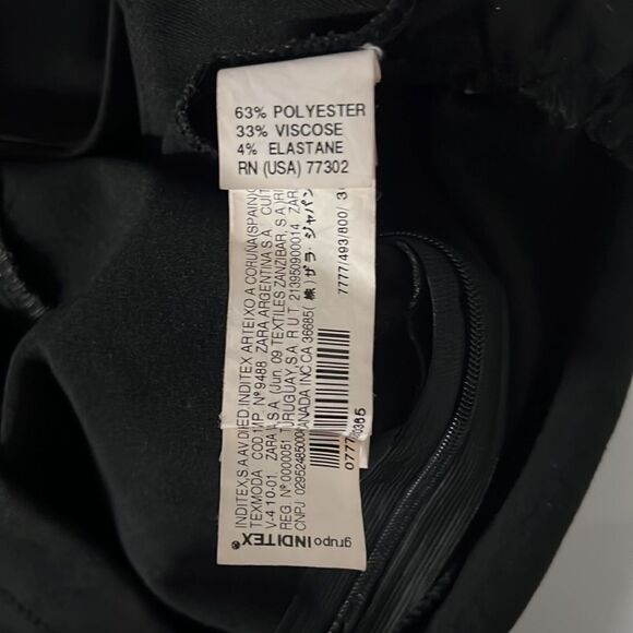 Size 4 TRF Black mini skirt w/ black rhinestone detail Zara - Picture 8 of 12